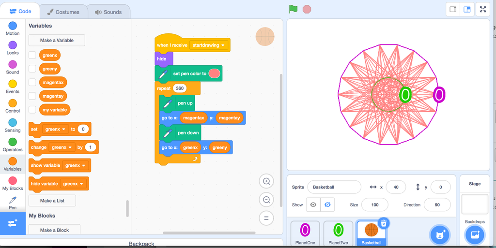 Simple App Development using MIT Scratch : Draw Shapes with Color