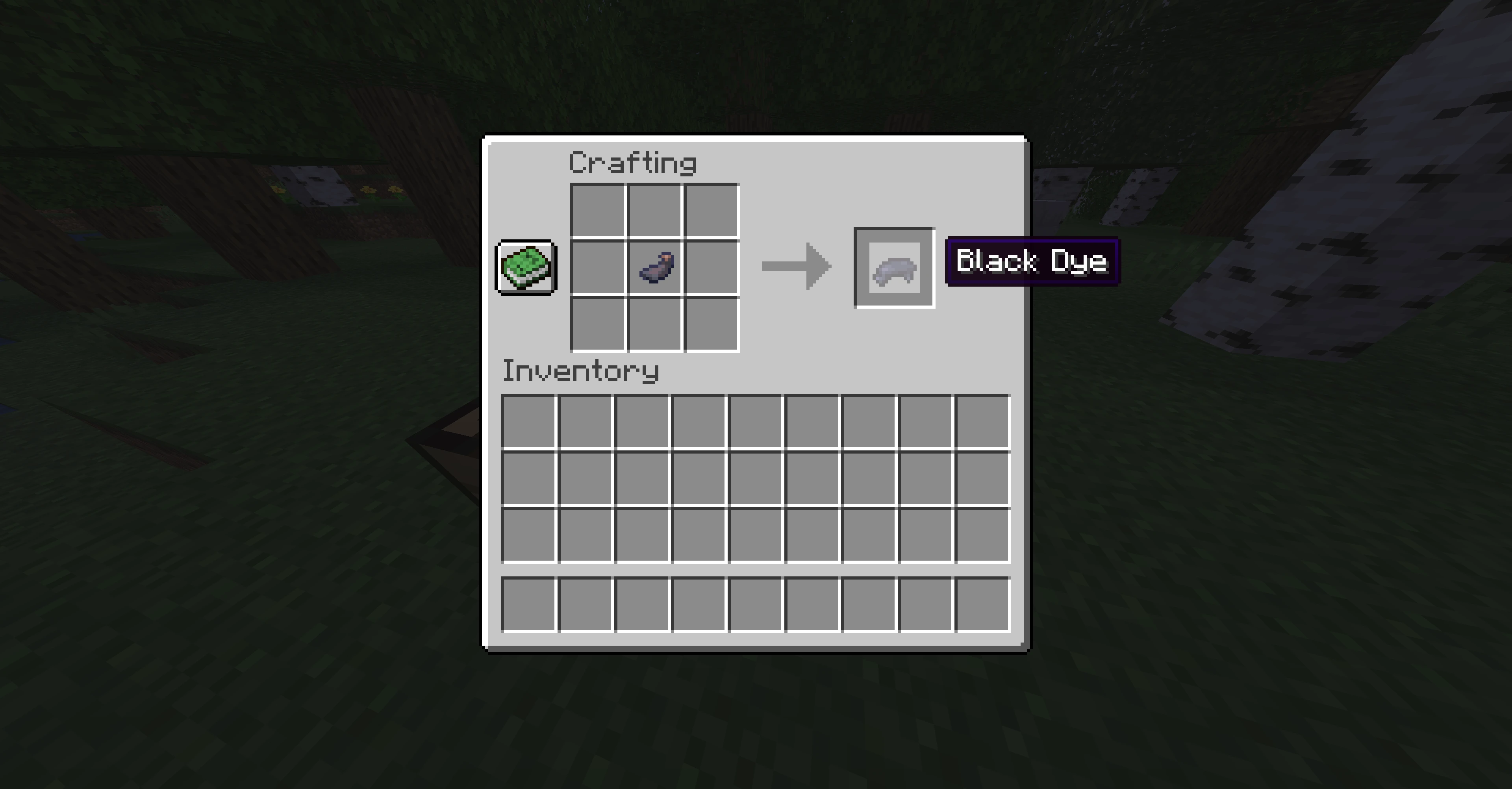 Making Black Dye in Minecraft