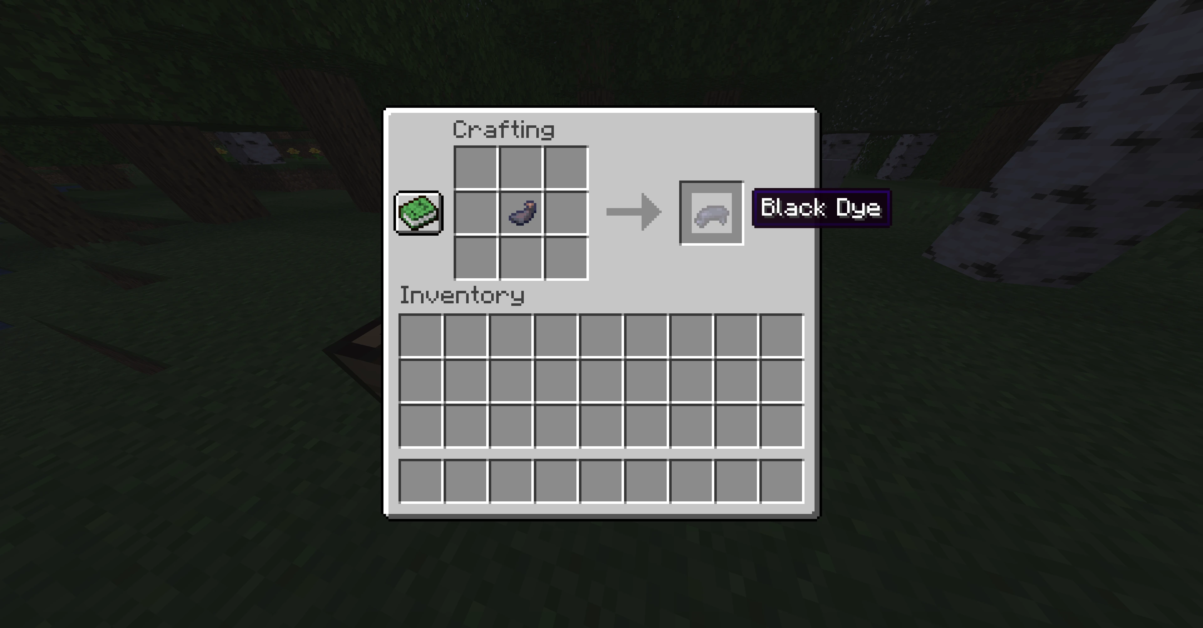How to make black dye in Minecraft