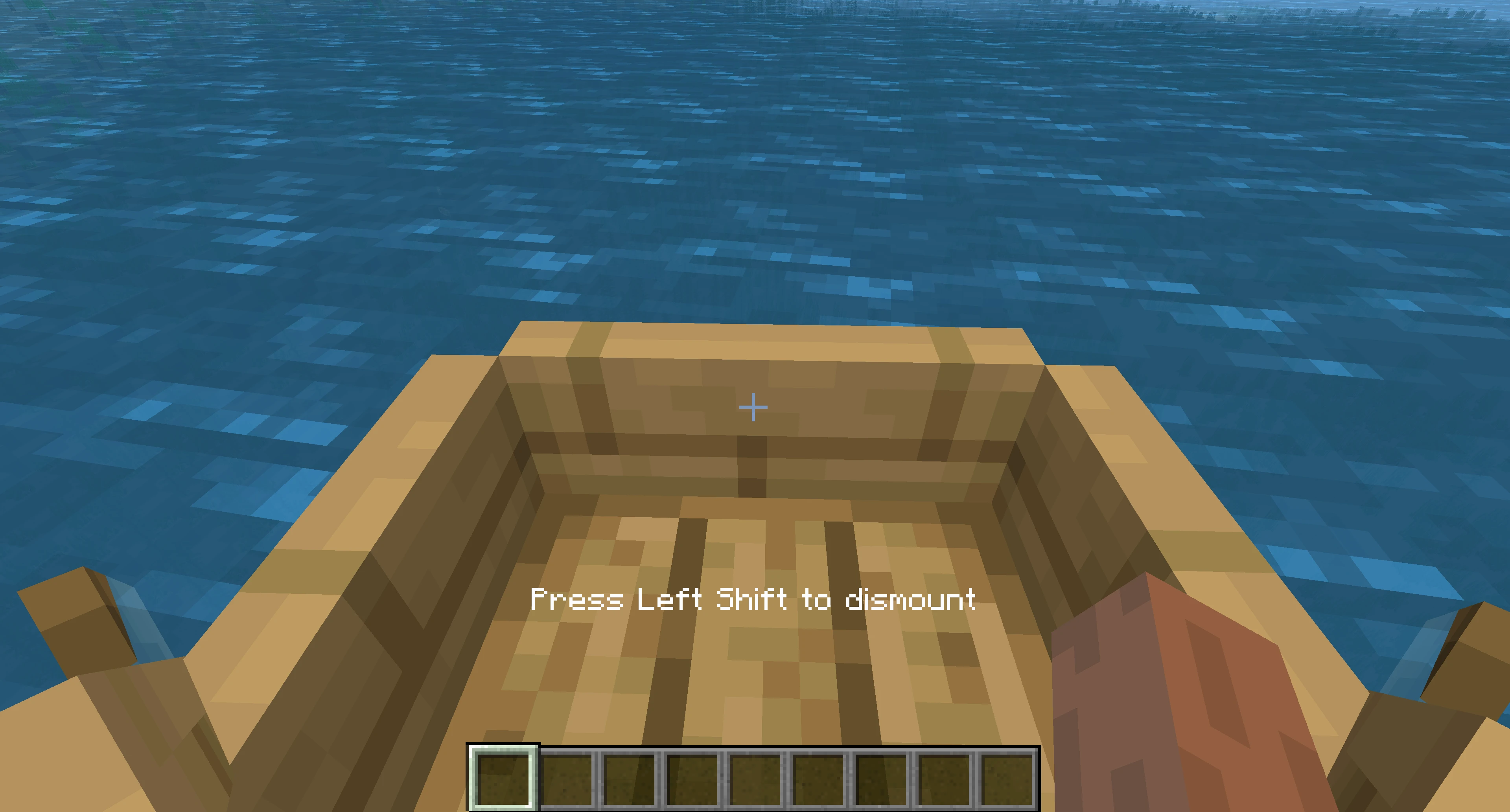 How to get out of a boat in Minecraft