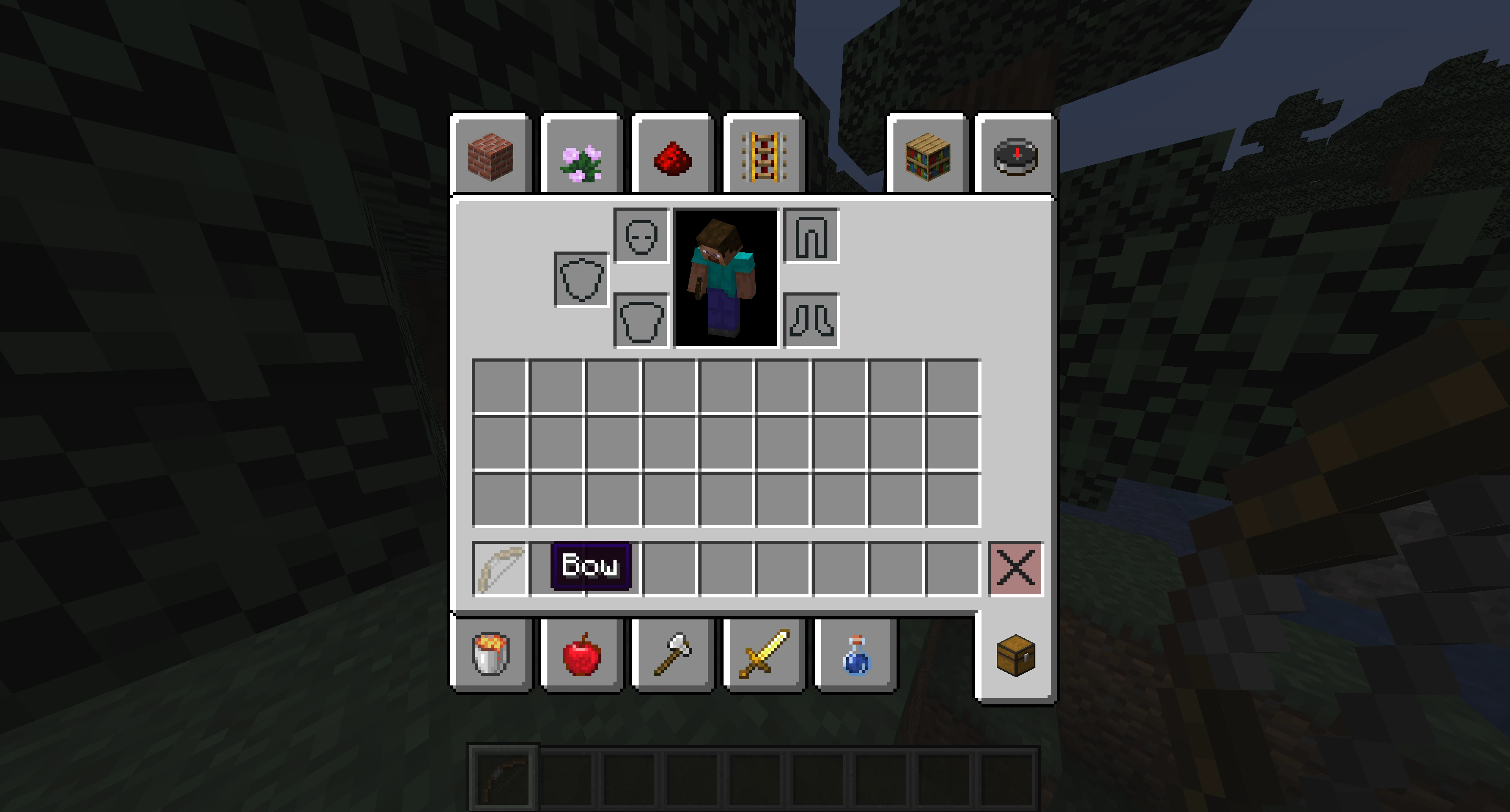 How to make a bow in Minecraft