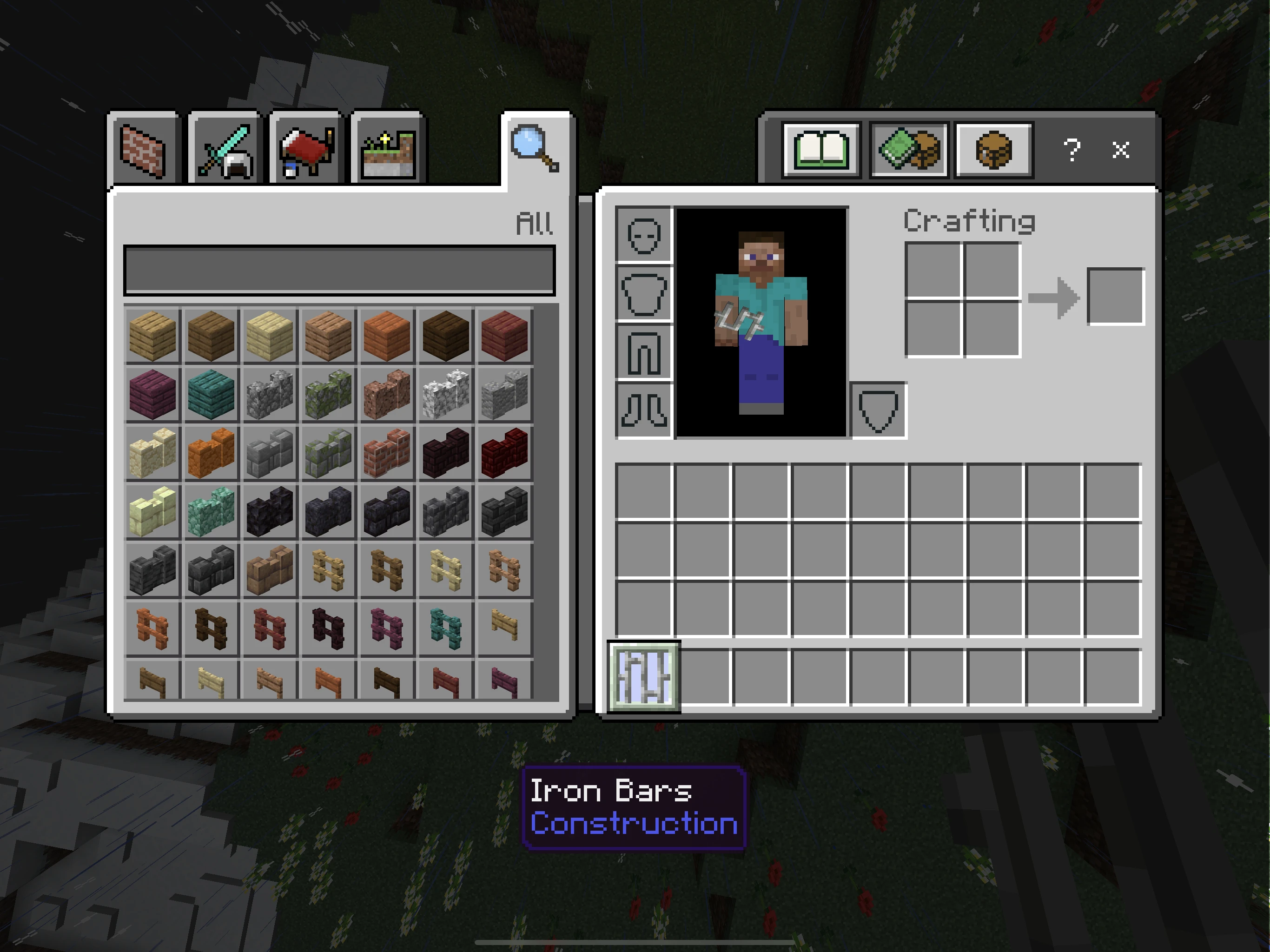 How to make iron bars in Minecraft