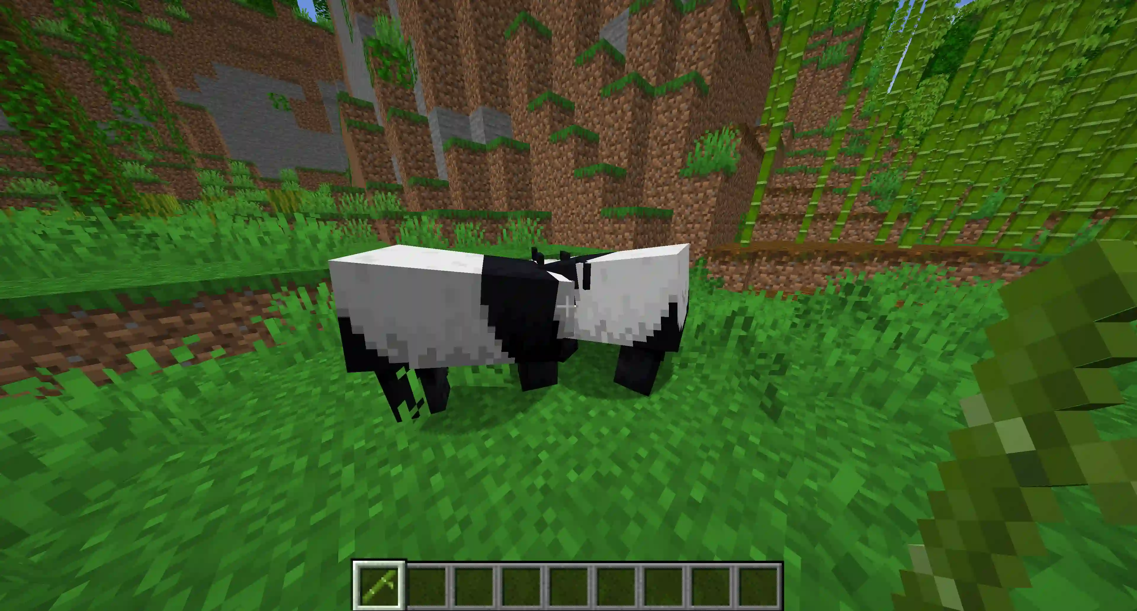 Taming a Panda in Minecraft