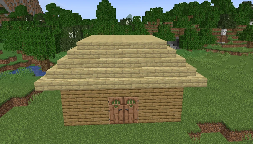 How to build a roof in Minecraft