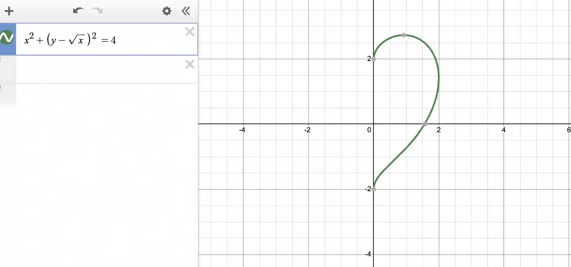 How to draw a heart in Desmos