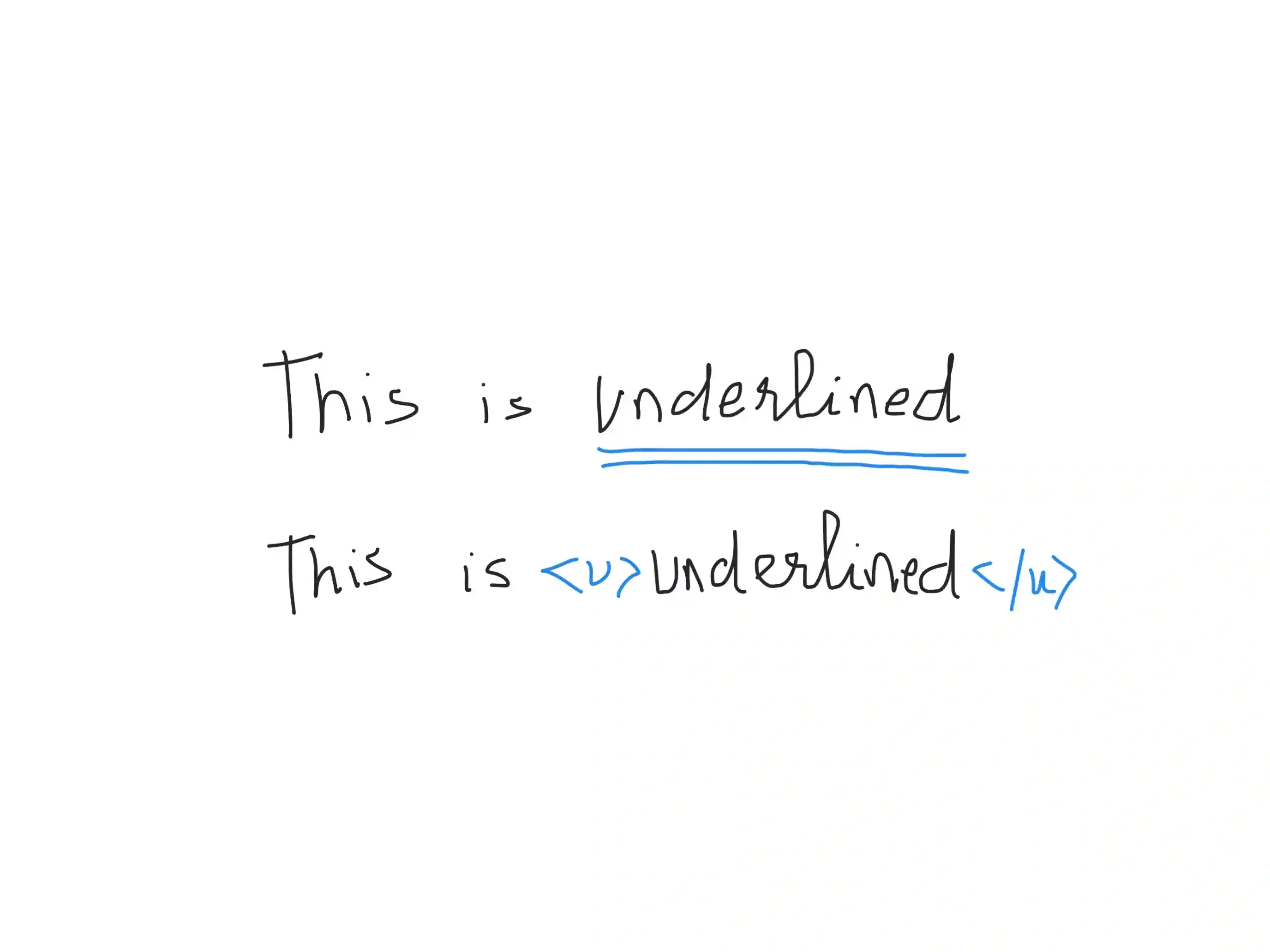 How to underline text in HTML