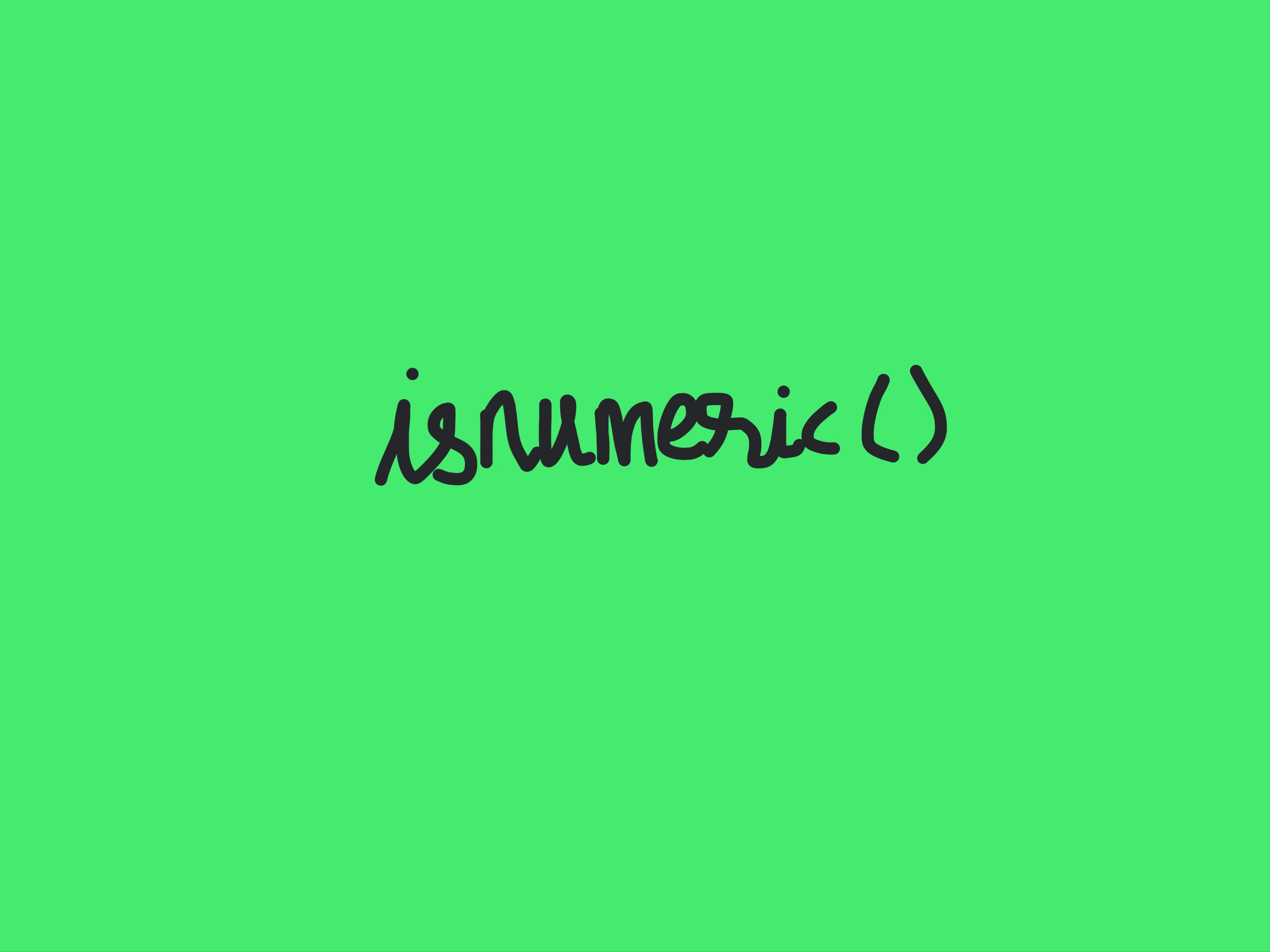 Python Isnumeric()