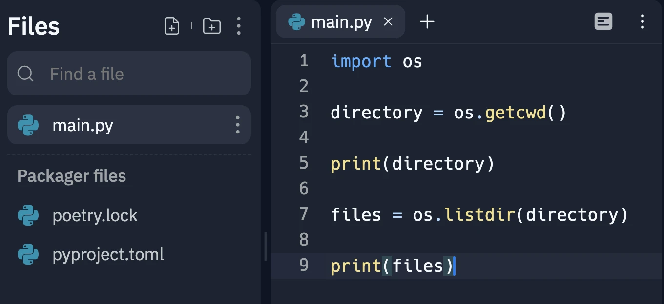 Python os.listdir()