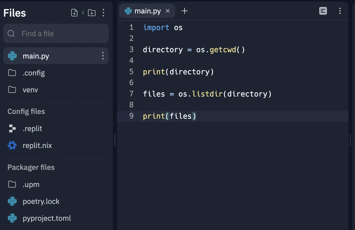 Python os.listdir()