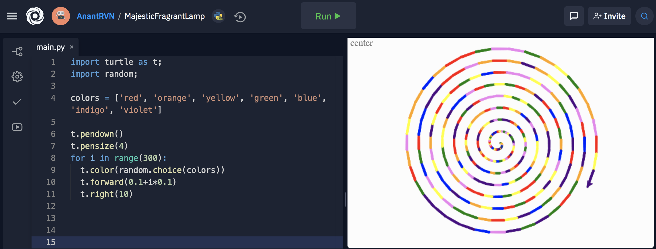 Python turtle graphics