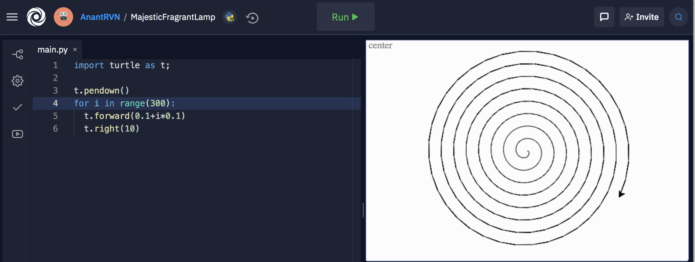 Python turtle graphics