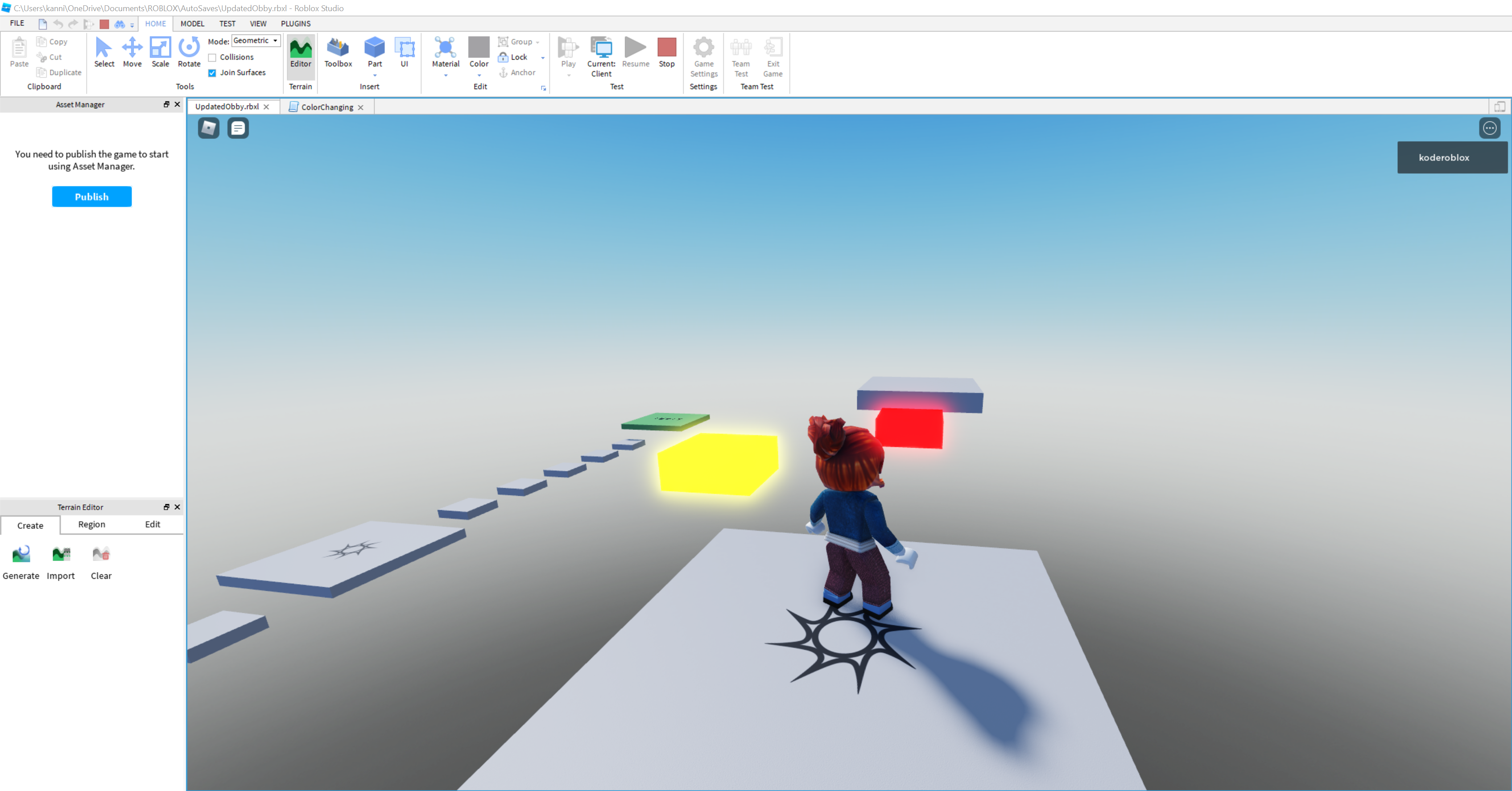 Using Roblox Studio From 2009 to Build a Working Game 